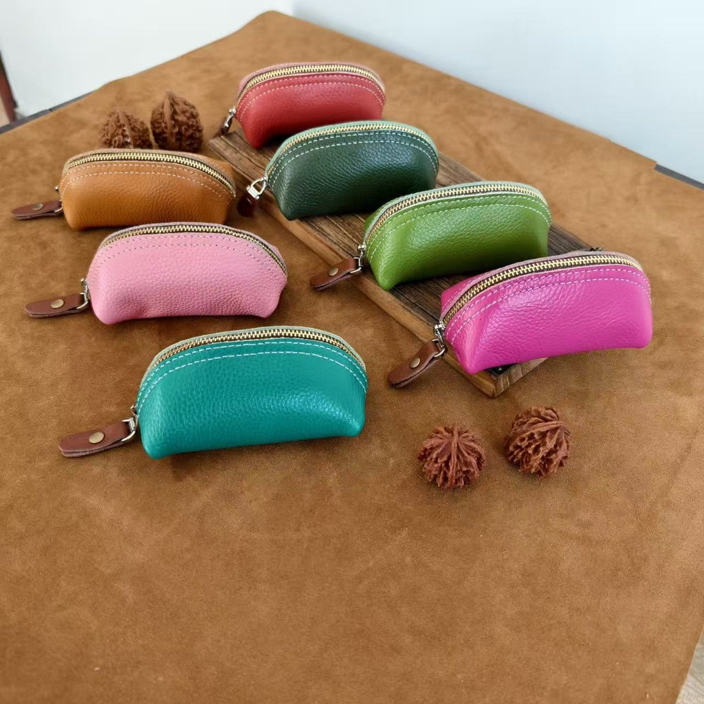 Genuine Leather Wenwan Walnut Storage Pouch