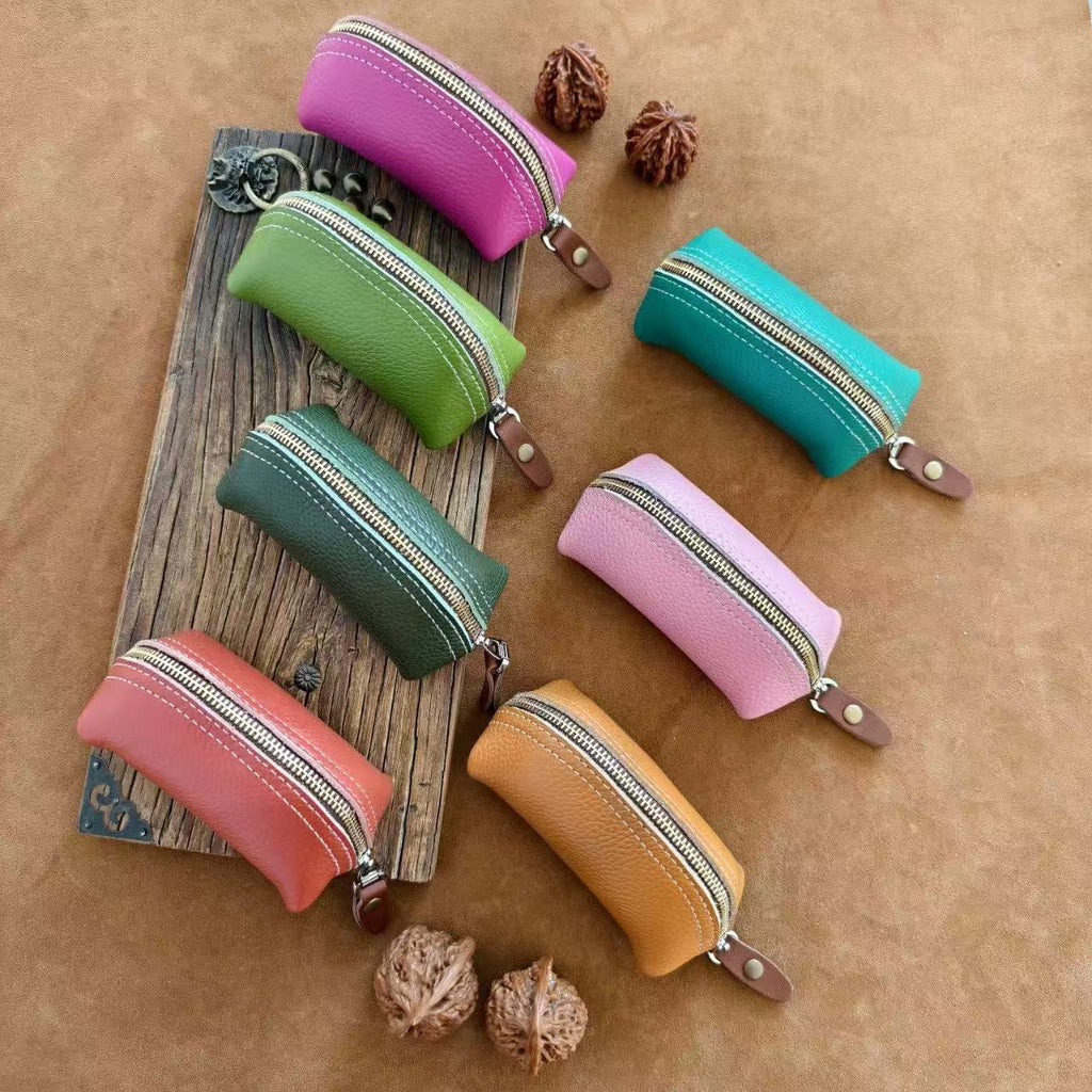 Genuine Leather Wenwan Walnut Storage Pouch