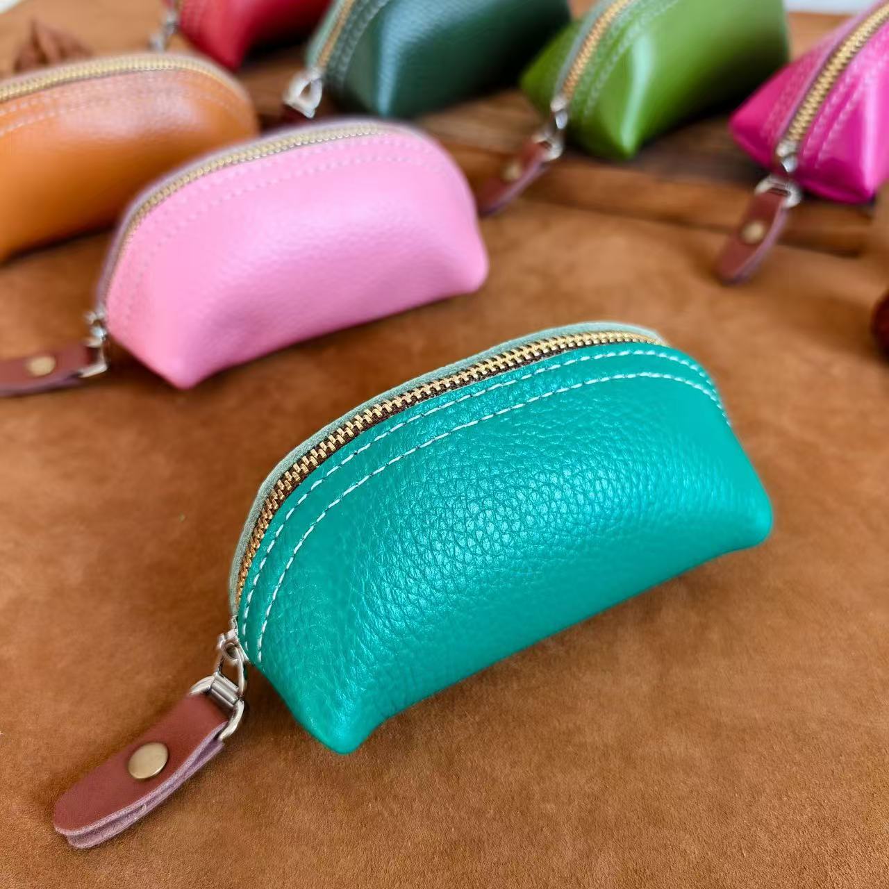 Genuine Leather Wenwan Walnut Storage Pouch