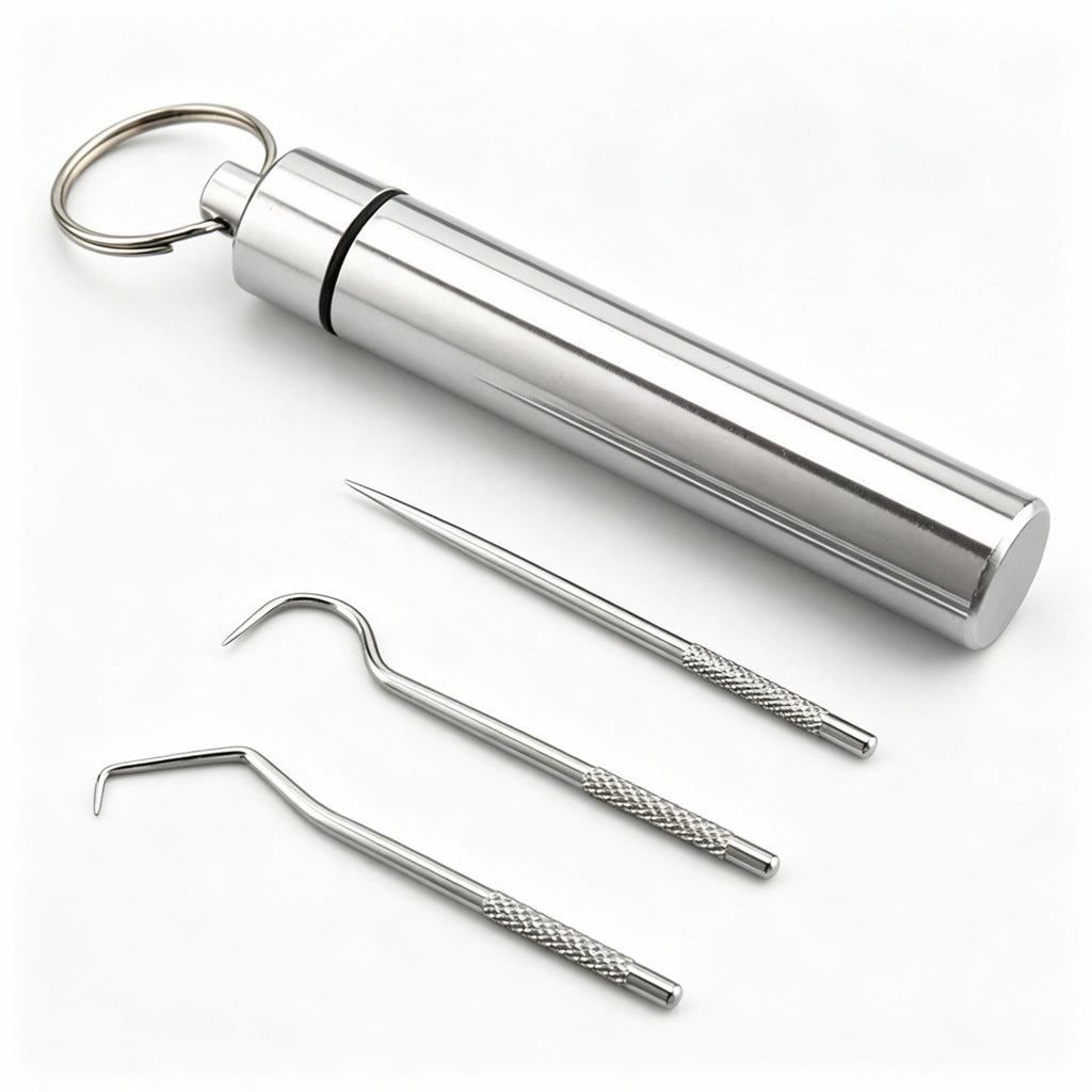 Wenwan Walnut Groove Cleaning Pick Set