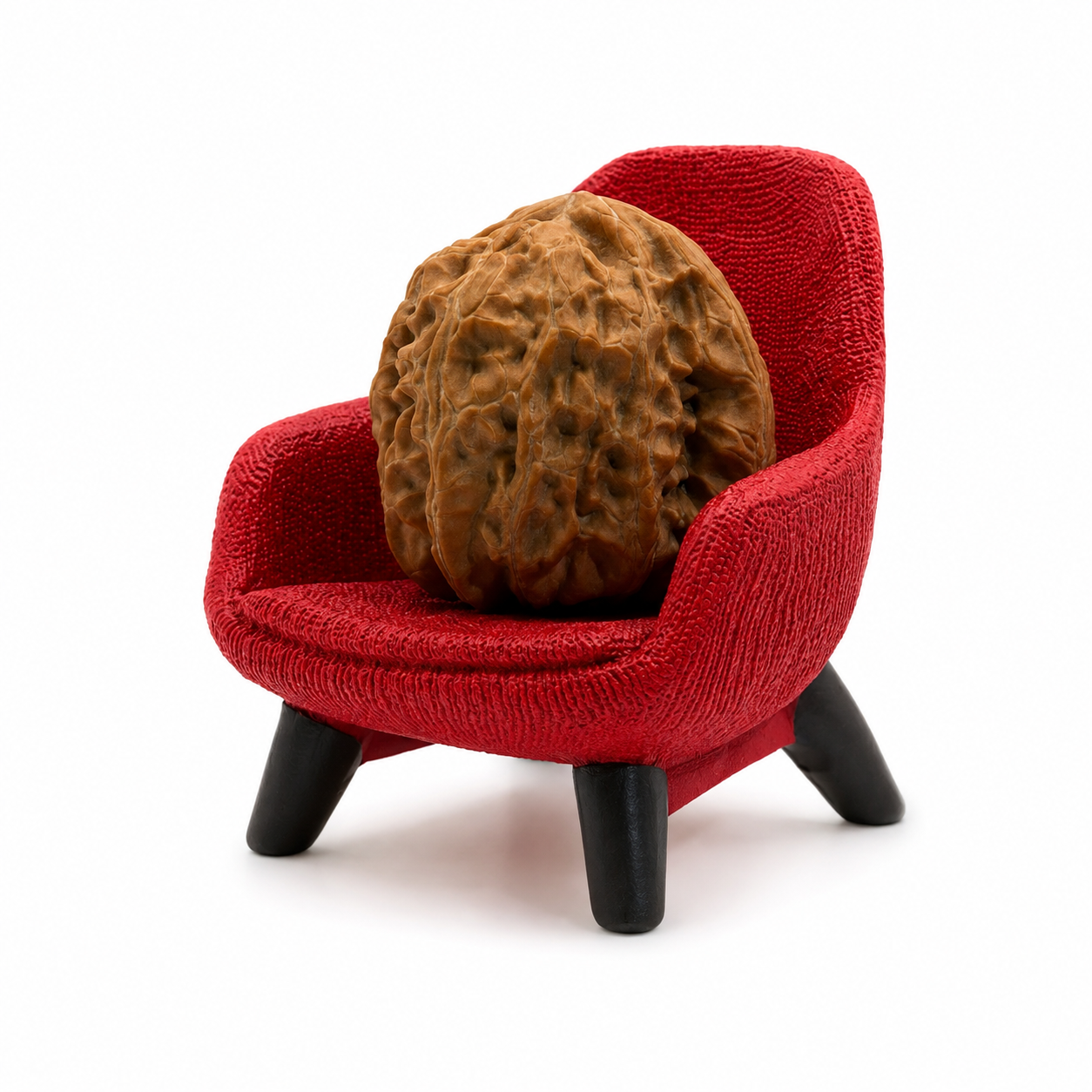 Walnut Lounge Collection | Mini Resin Display Classic ArmChair for Wenwan Walnuts