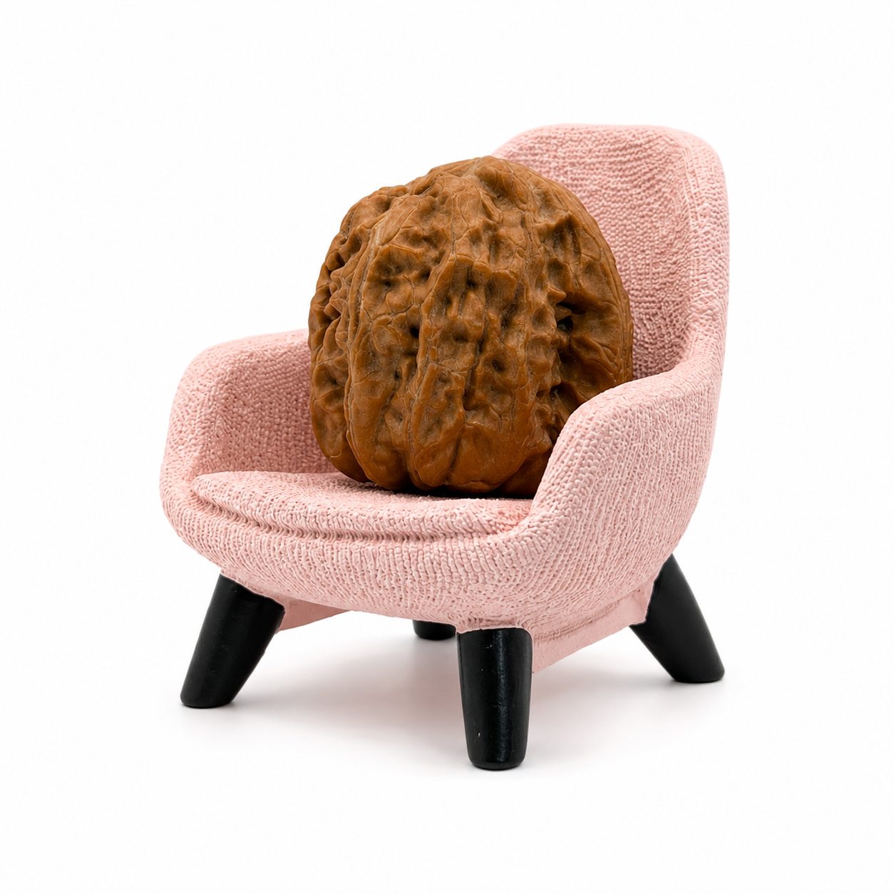 Walnut Lounge Collection | Mini Resin Display Classic ArmChair for Wenwan Walnuts