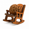 Walnut Lounge Collection | Mini Resin Display Rocking Chair for Wenwan Walnuts