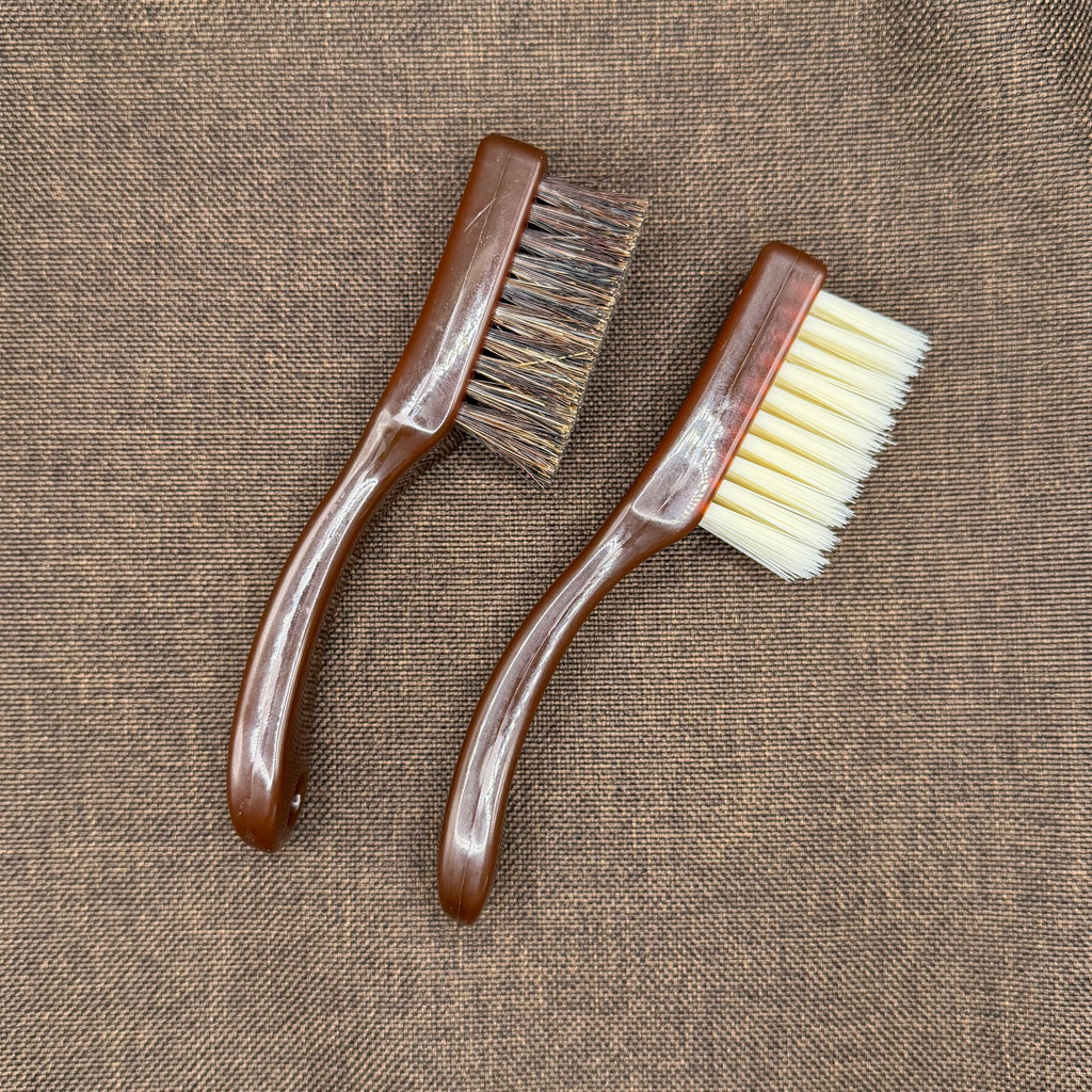 Walnut Brush Set (Nano Brush + Boar Bristle Brush)