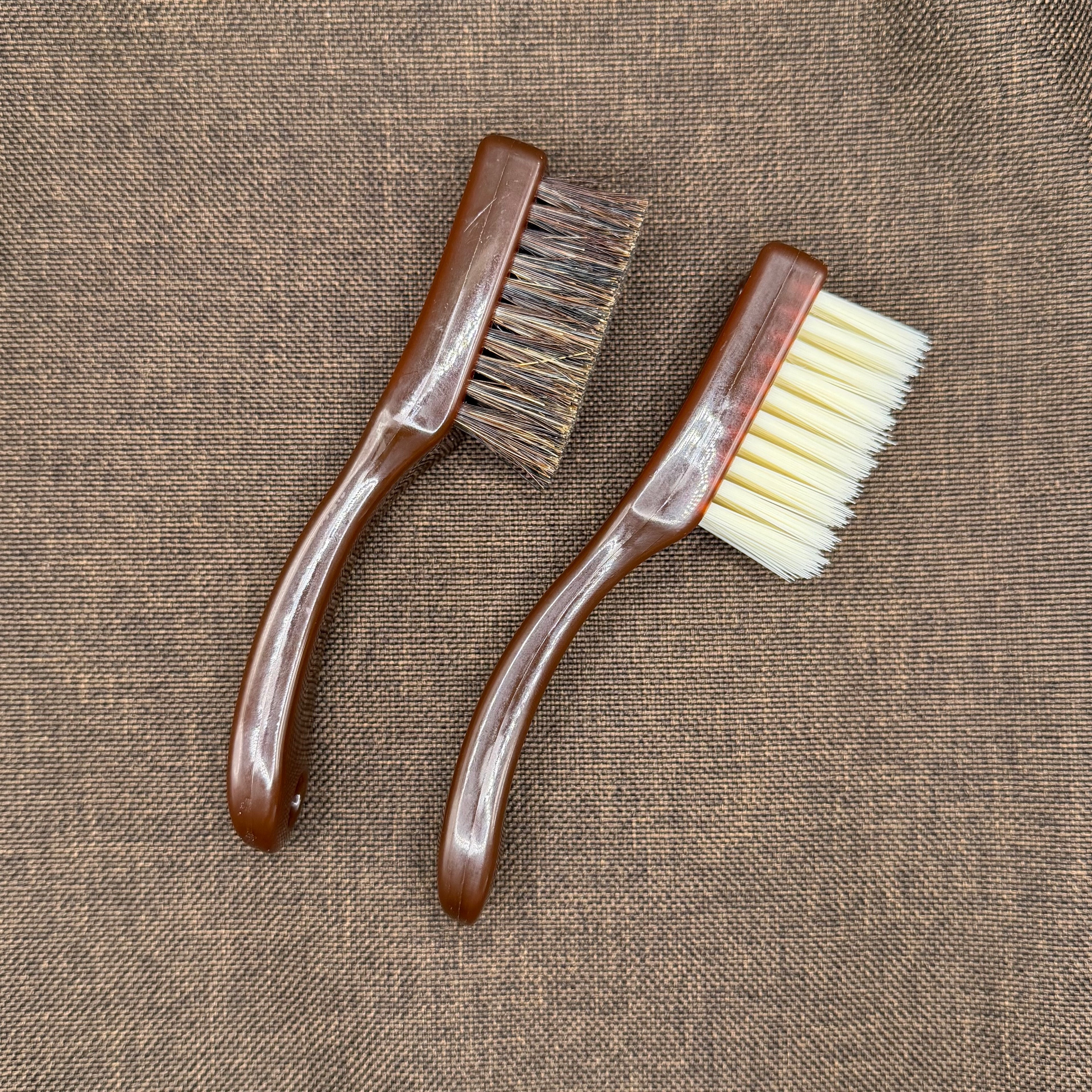 Walnut Brush Set (Nano Brush + Boar Bristle Brush)