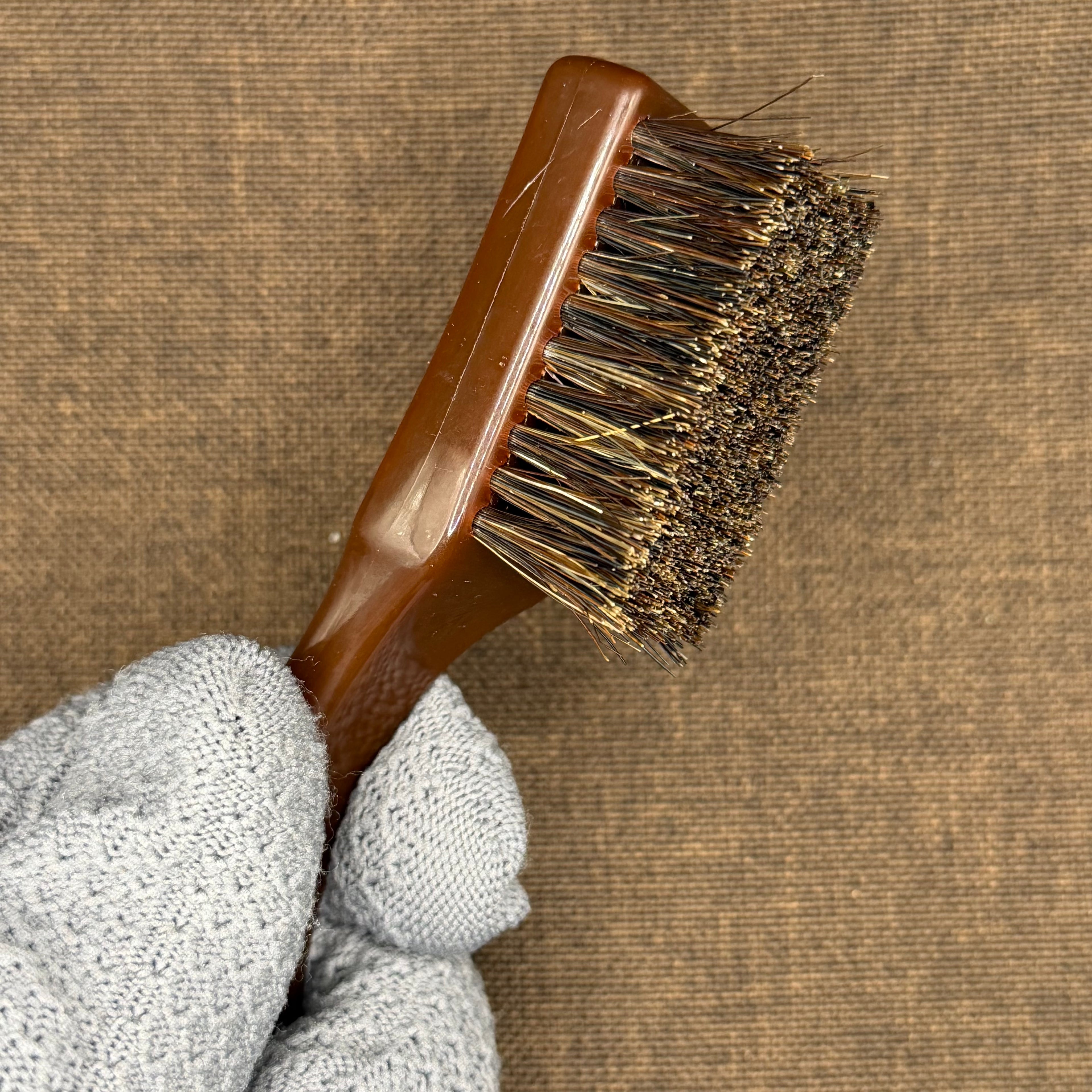 Walnut Brush Set (Nano Brush + Boar Bristle Brush)
