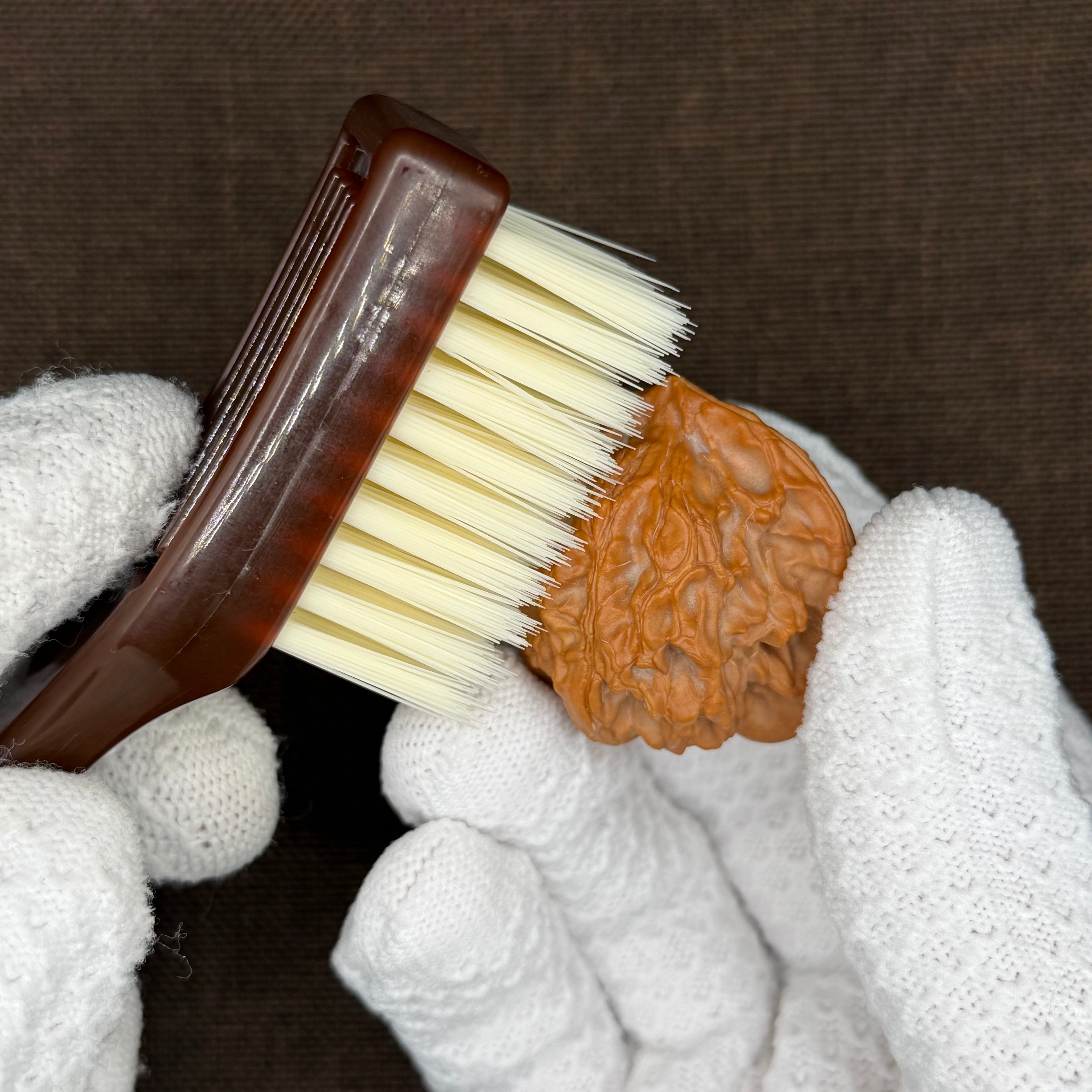 Walnut Brush Set (Nano Brush + Boar Bristle Brush)