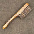 Wooden-Handle Boar Bristle Walnut Brush