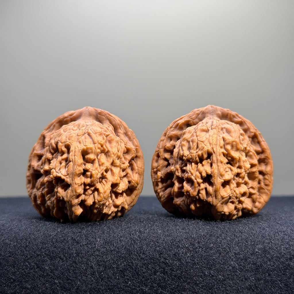 Nanjiang Stone Wenwan Walnut · 40mm · Natural · Premium Ritual