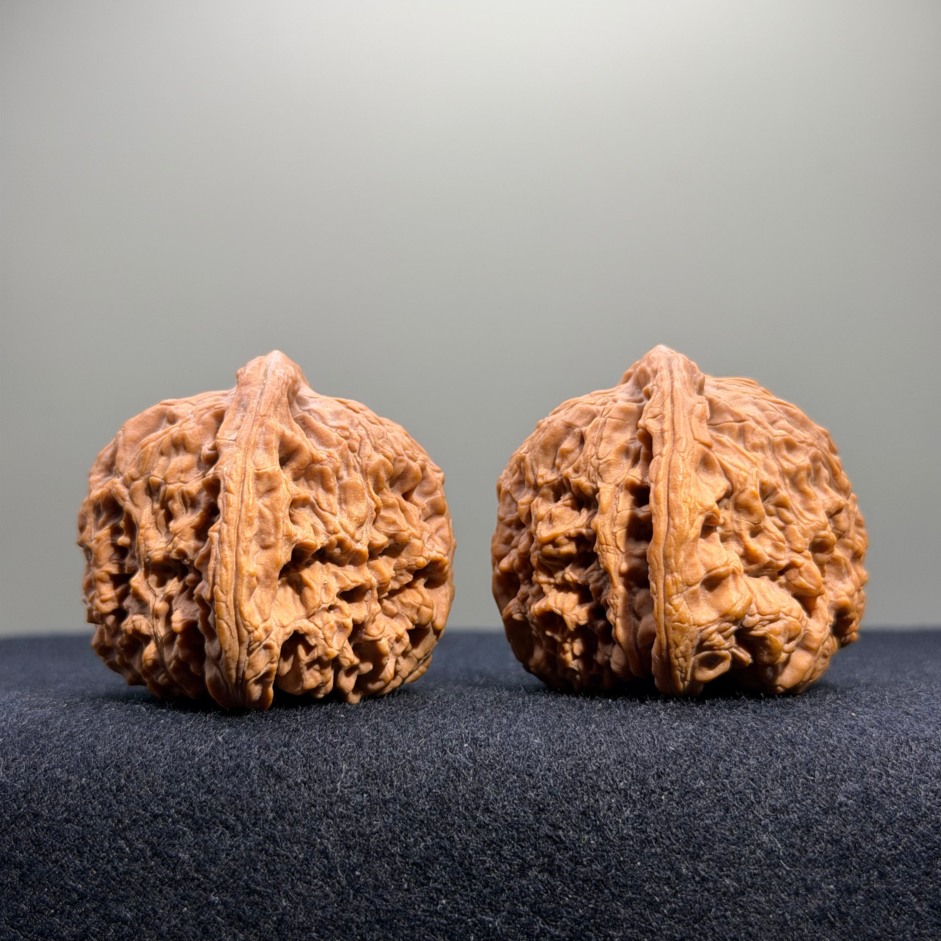 Nanjiang Stone Wenwan Walnut · 40mm · Natural · Premium Ritual