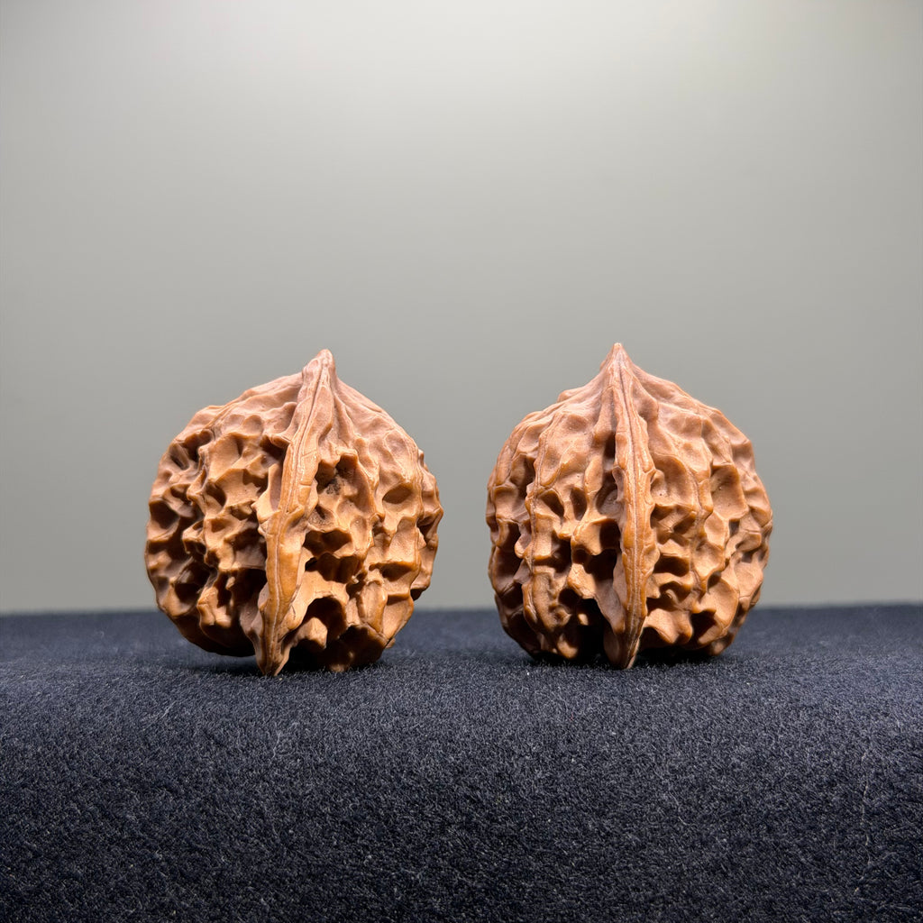 Dragon Scale Lion Head Wenwan Walnut · 34mm · Natural · Collector Ritual