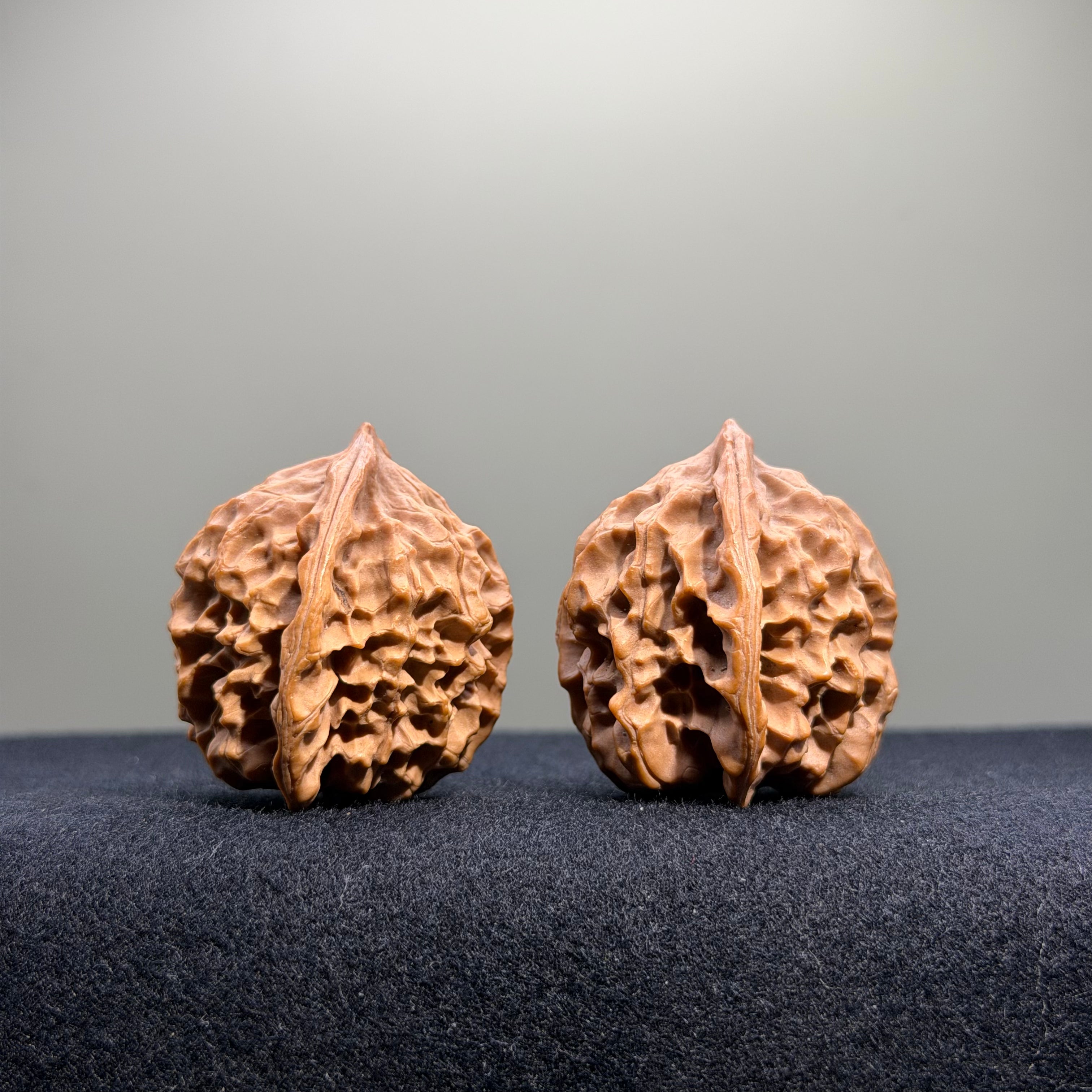 Dragon Scale Lion Head Wenwan Walnut · 34mm · Natural · Collector Ritual