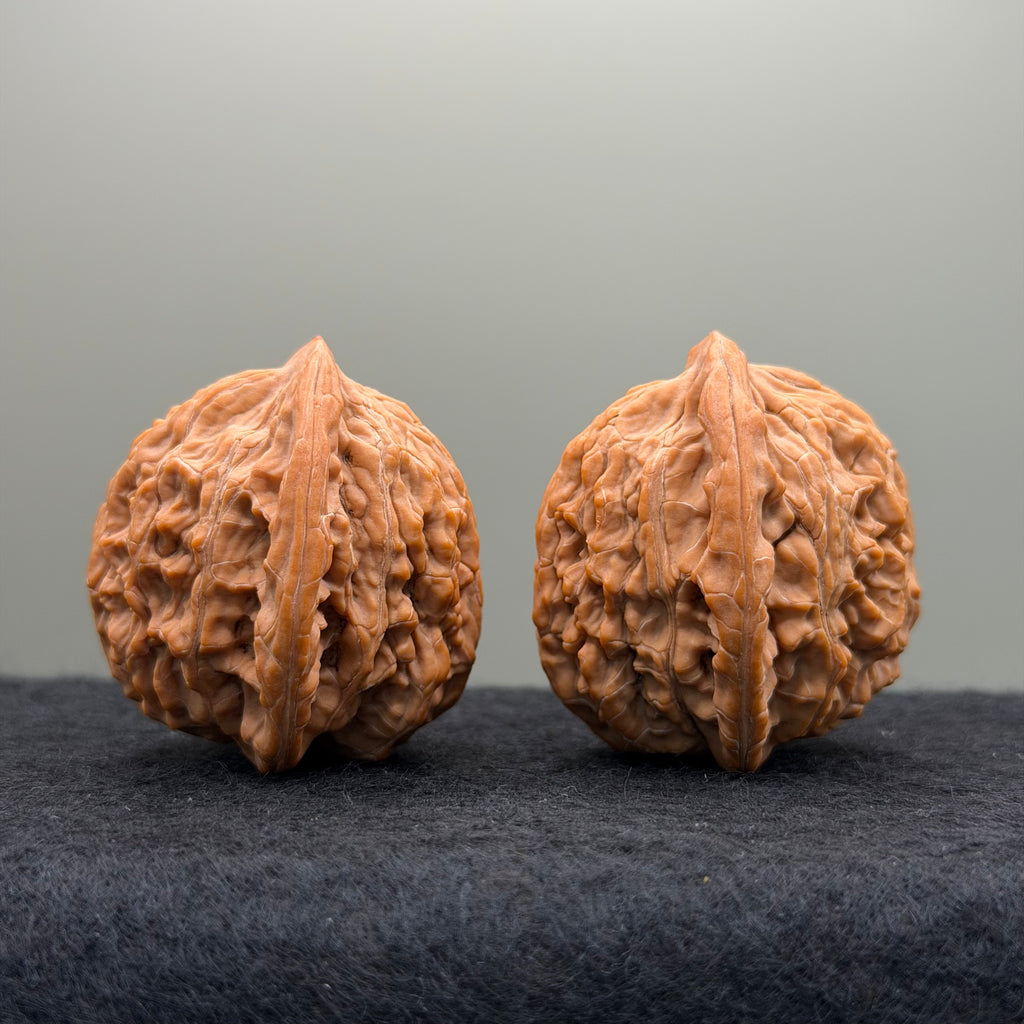 Moon Gazing Lion Head Wenwan Walnut