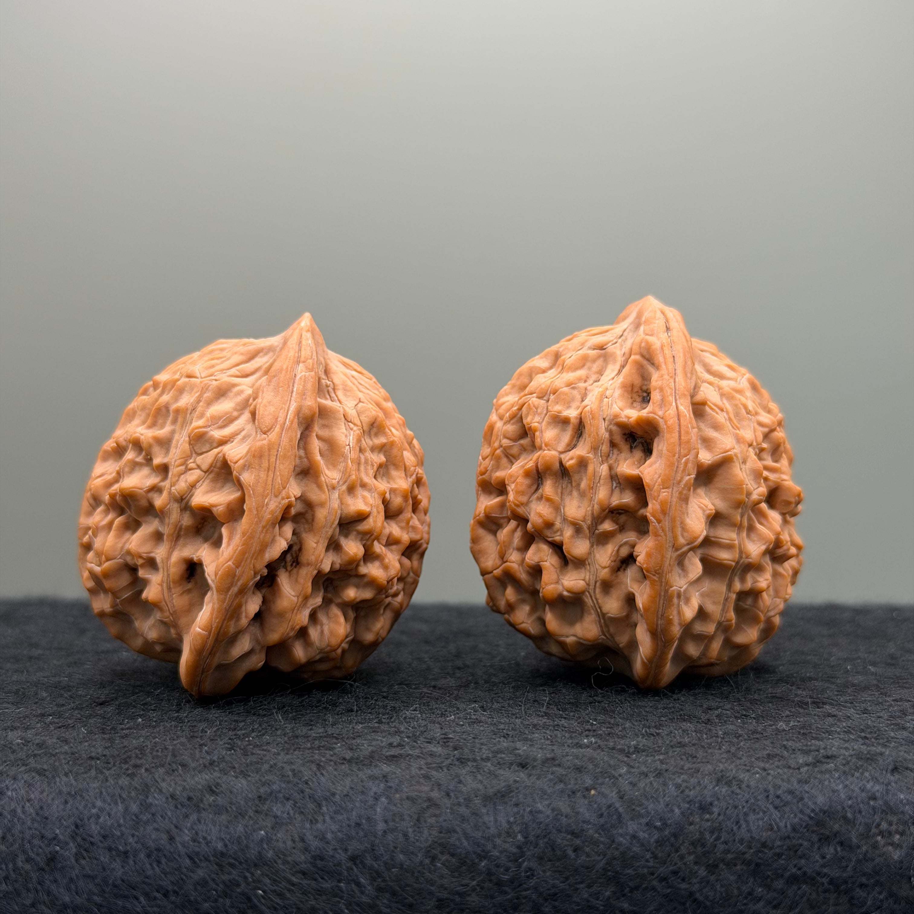 Moon Gazing Lion Head Wenwan Walnut