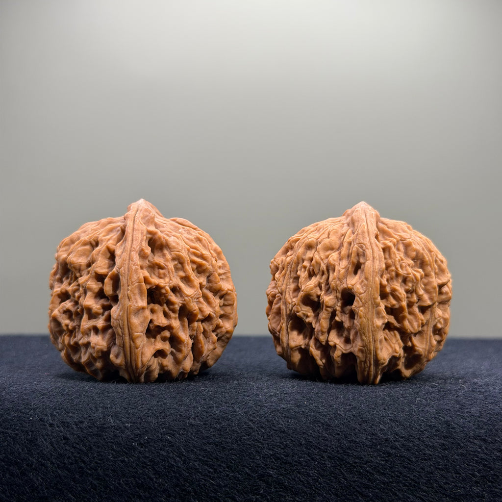 Nanjiang Stone Wenwan Walnut · 37mm · Natural · Premium Ritual