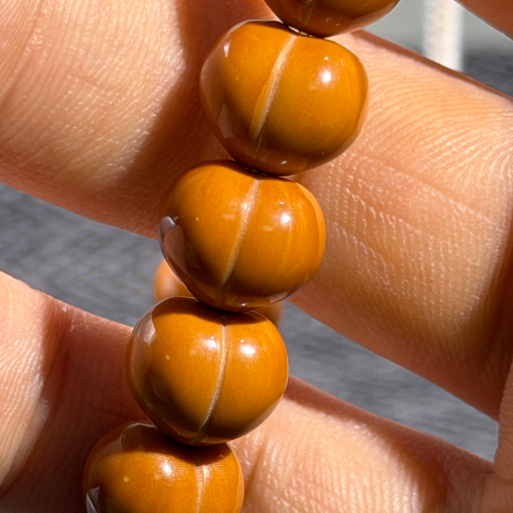 Peach Base Monkey Head Wenwan Bracelet
