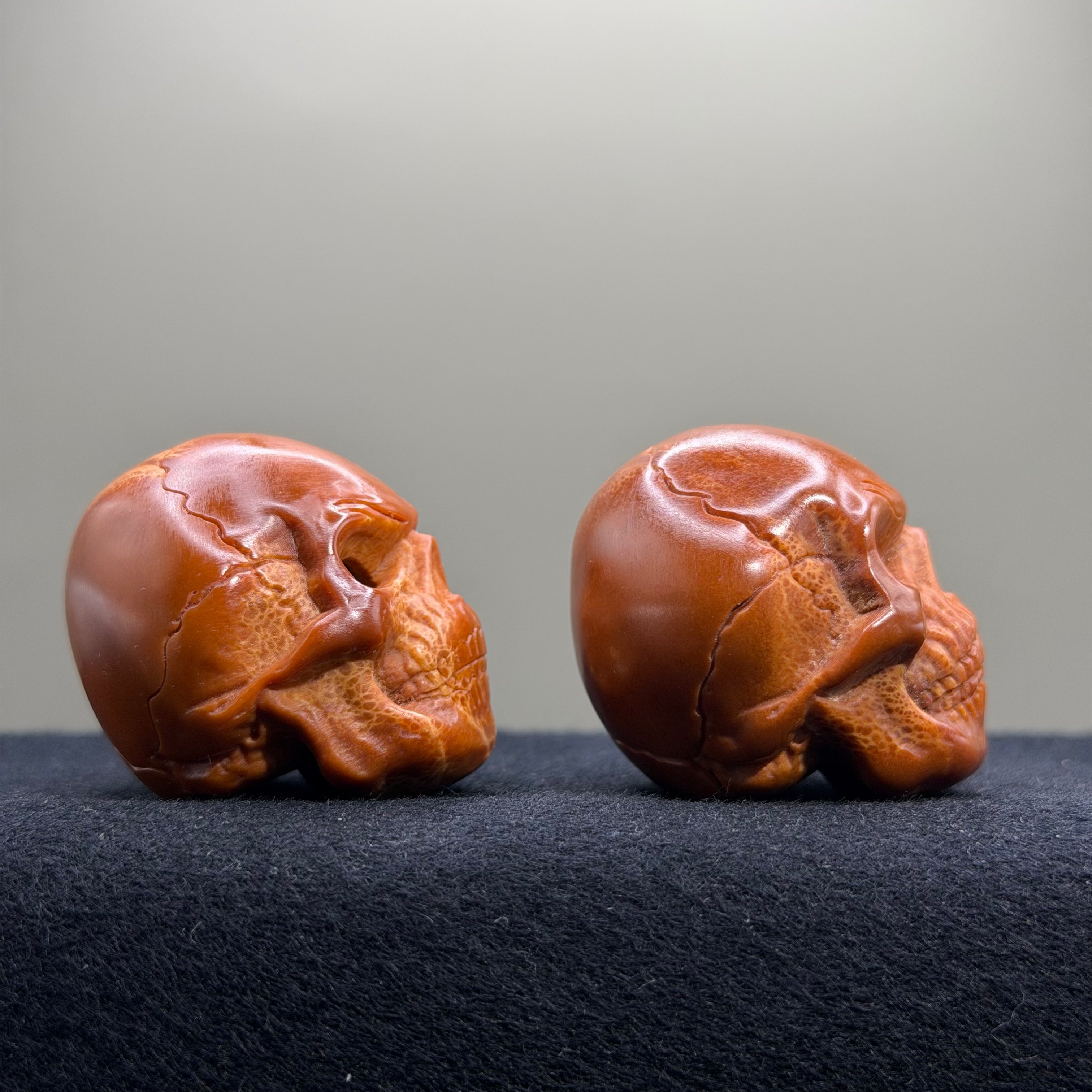 Punisher Skull Olive Pit Carving · 35mm · Premium Ritual