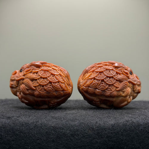 Carved Olive Pit Wenwan