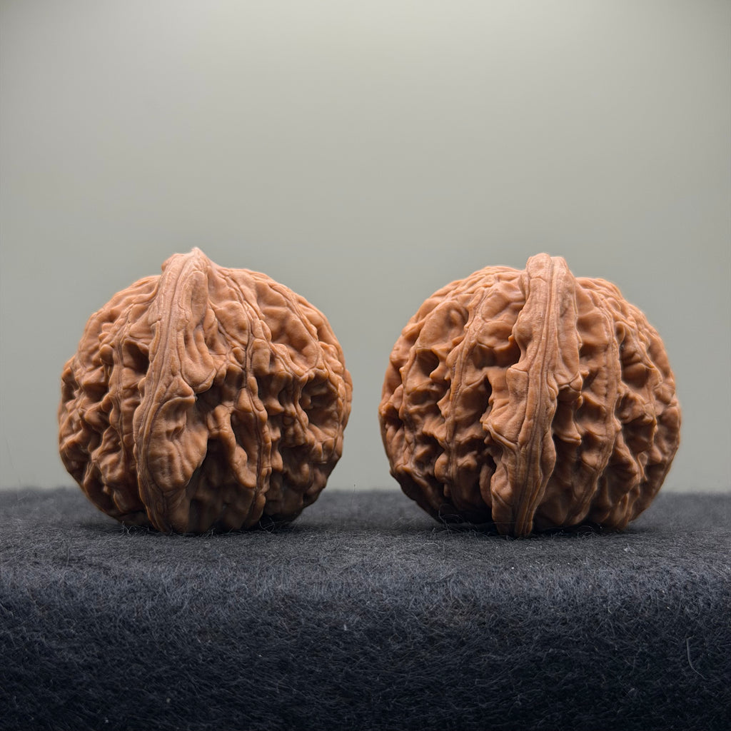 Wheat Ear Tiger Head Wenwan Walnut · 42mm · Natural · Select Ritual