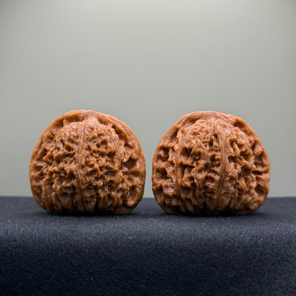 Nanjiang Stone Wenwan Walnut · 43mm · Natural · Premium Ritual