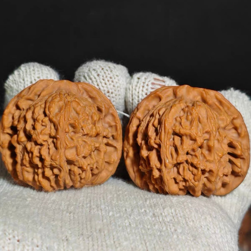 Nanjiang Stone Wenwan Walnut · 45mm · Natural · Premium Ritual
