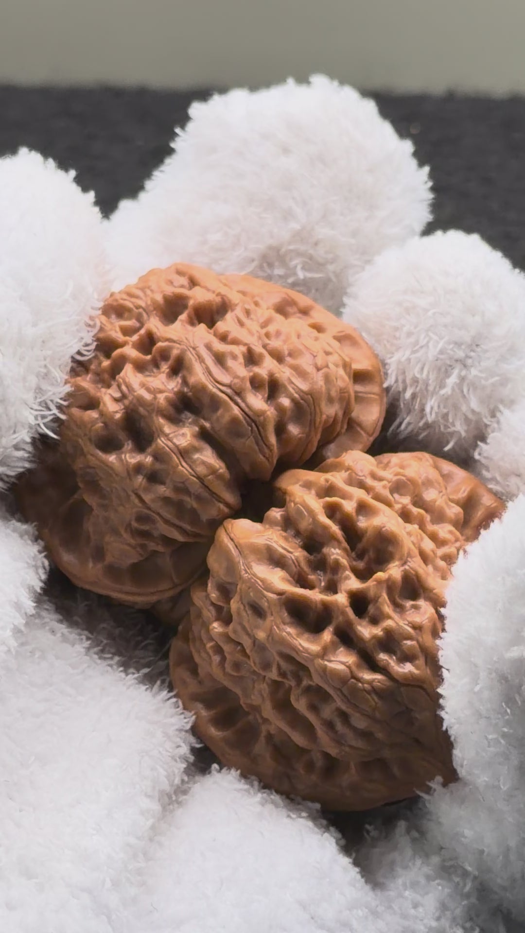 Pinggu Concave-Base Wenwan Walnut · 40mm · Select Ritual