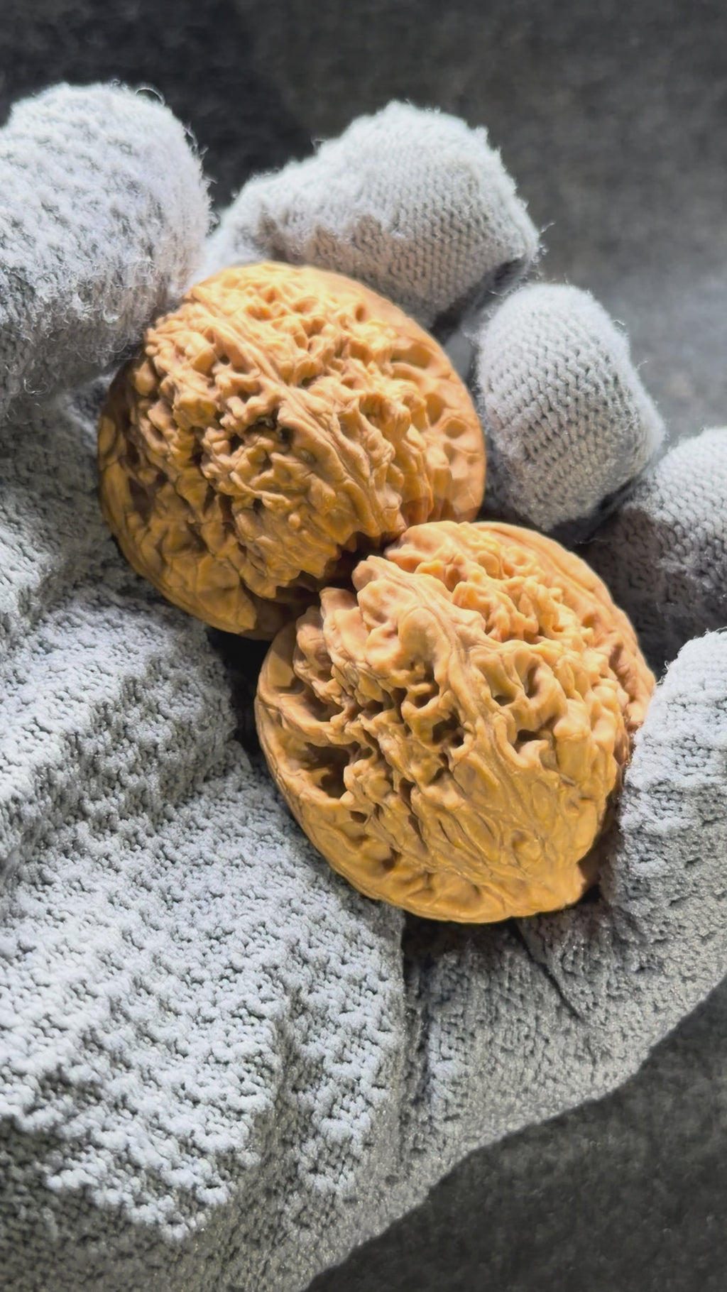 Nanjiang Stone Wenwan Walnut · 40mm · Natural · Select Ritual