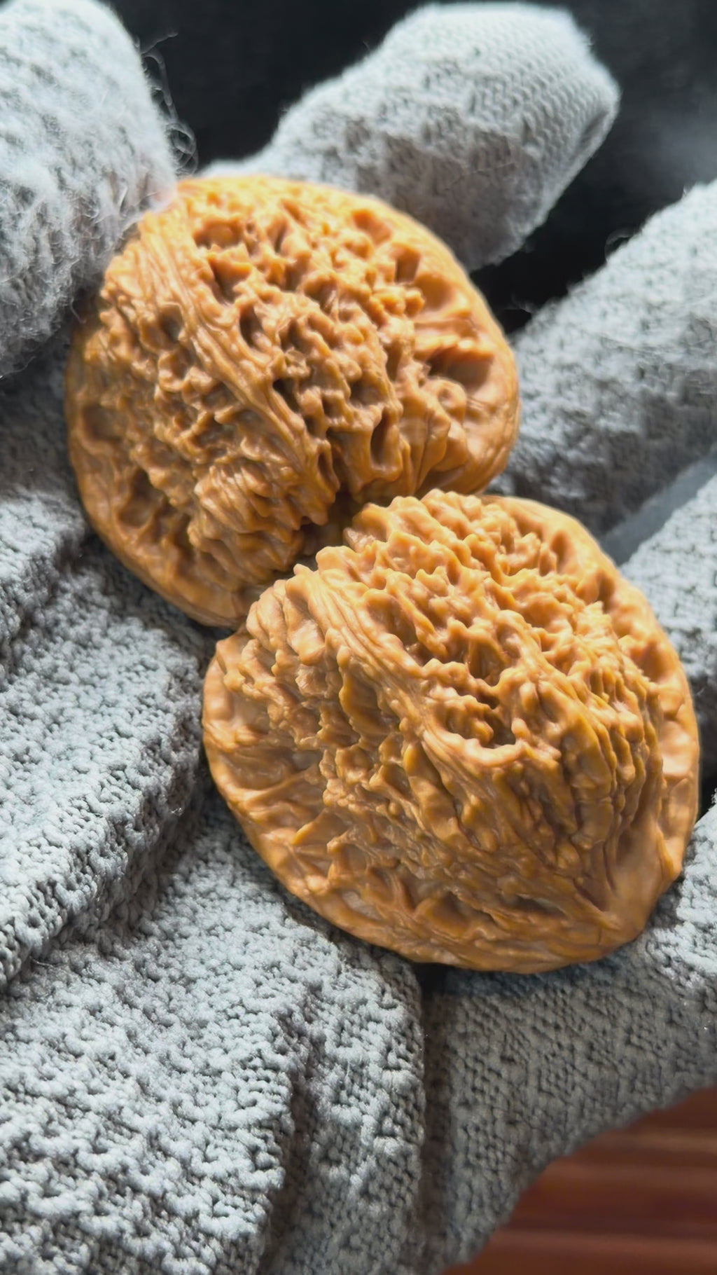 Nanjiang Stone Wenwan Walnut · 42mm · Natural · Collector Ritual